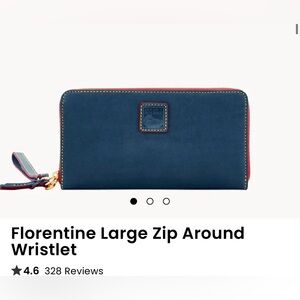 Dooney & Bourke Navy Zip Around Wristlet